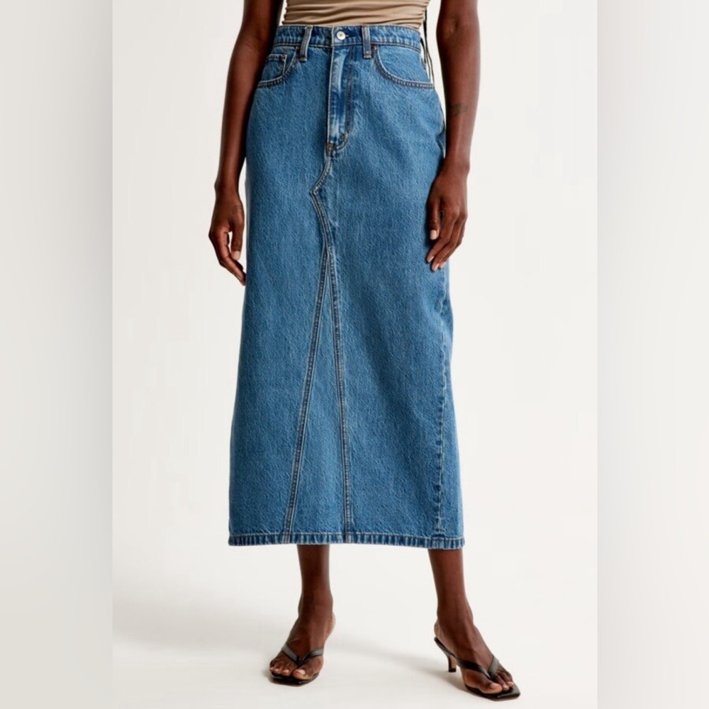 Abercrombie & Fitch High-Rise Denim Skirt - NEW! - Size 14 Petite